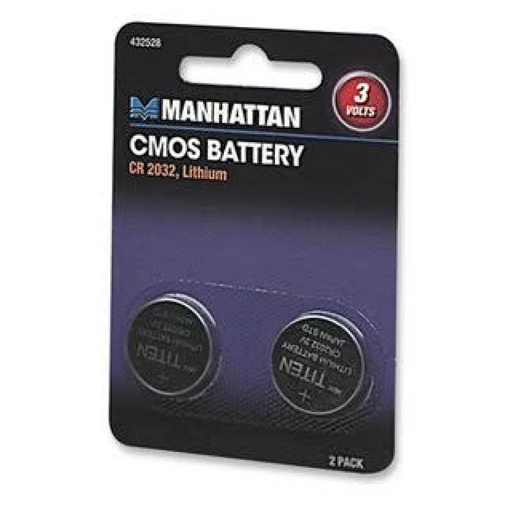 BATERIA PILA ,MANHATTAN,432528, CMOS 3V, 2 PIEZAS, CR 2032