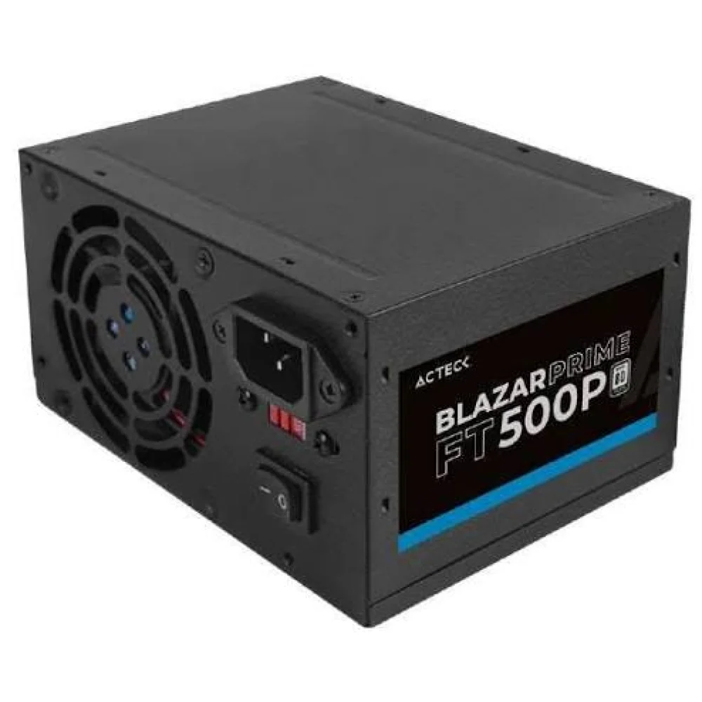 FUENTE DE PODER ACTECK BLAZAR PRIME FT500P / ATX / 500 W / NO MODULAR / VENTILADOR 80 MM / 1 AÑOS DE GARANTIA / NEGRO / AC-938143