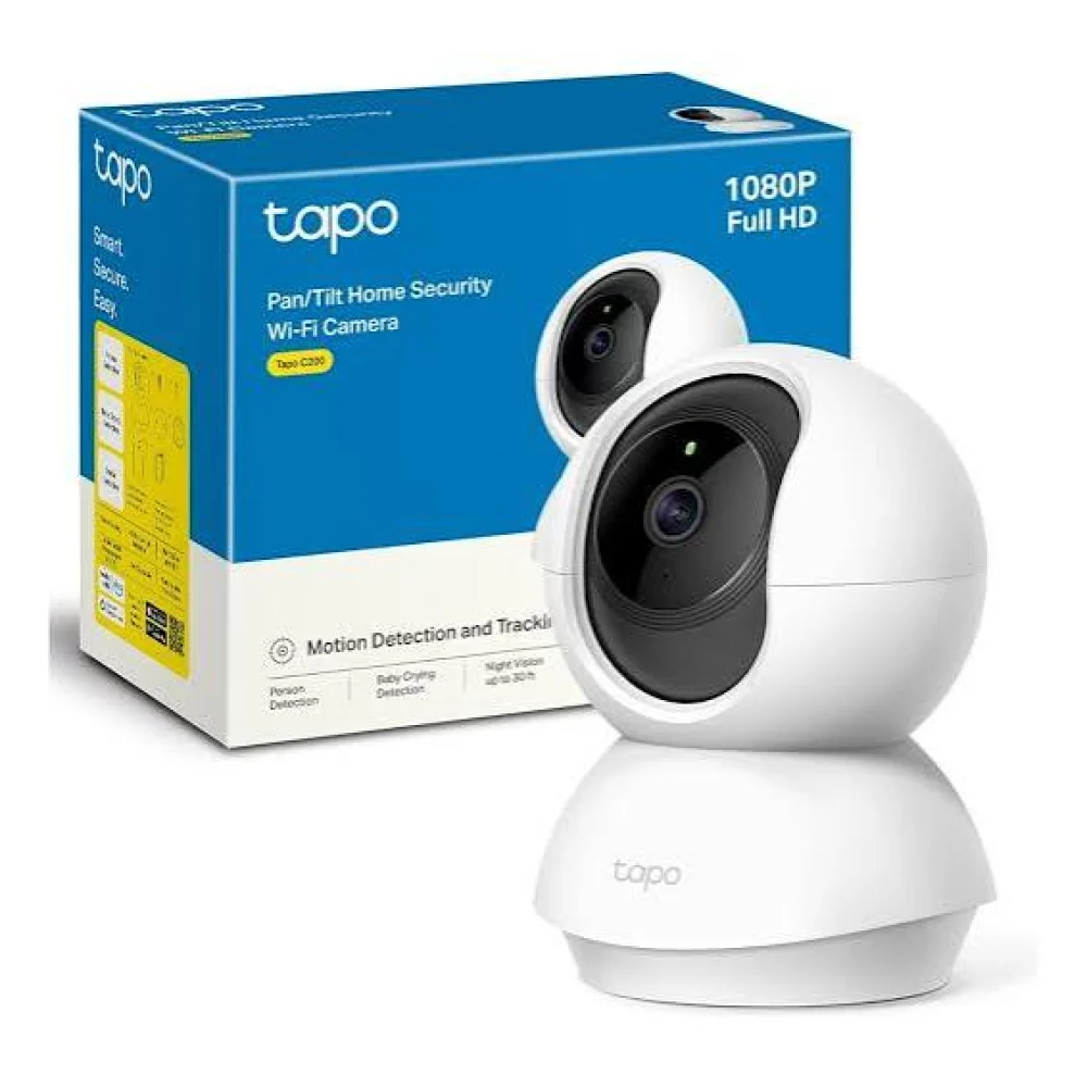 CAMARA IP TP-LINK TAPO C200 WIFI PT 2MP 1080P VISION NOCTURNA DETECCION DE MOVIMIENTO MICROSD 128GB EQUIVALE 16 DIAS ALARMA AUDIO BIDIRECCIONAL FUNCIONA CON GOOGLE Y