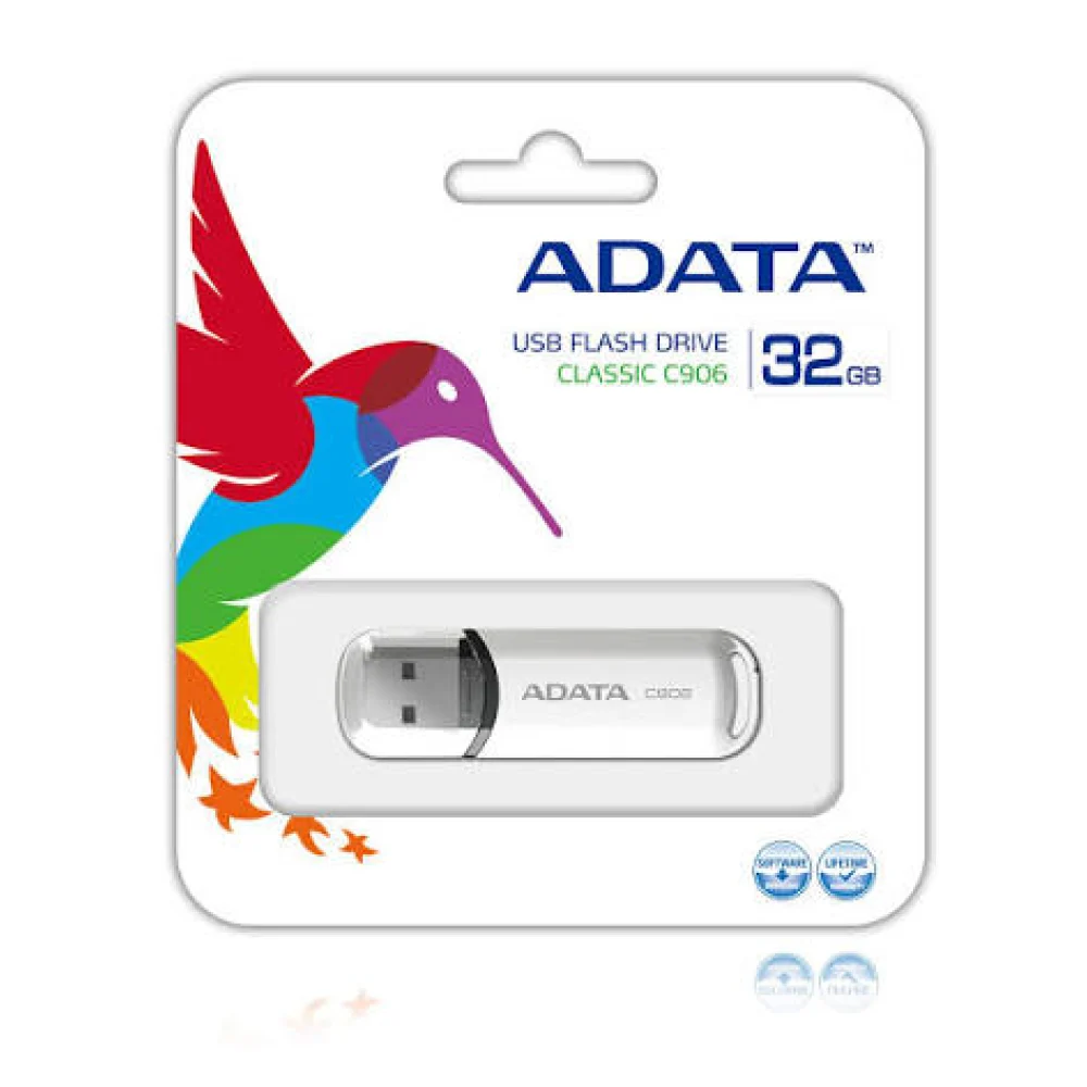 MEMORIA ADATA 32GB USB 2.0 C906 BLANCO (AC906-32G-RWH)