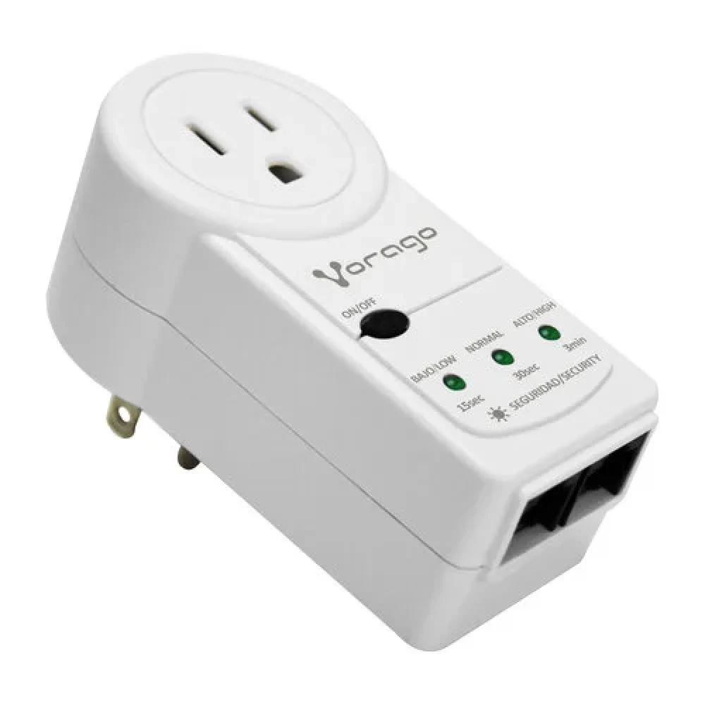 PROTECTOR DE VOLTAJE / VORAGO / AVR-300-WH / 1,800W / RJ45 / PORTATIL / BLANCO / RECOMENDADO PARA ELECTRODOMESTICOS
