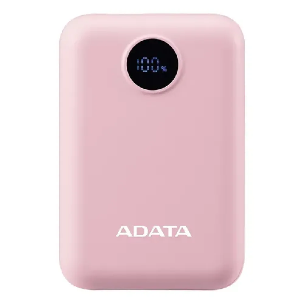BATERIA DE RESPALDO ADATA POWER BANK C10022 10000MAH ENTRADA USB TIPO C Y USB TIPO A ROSA PC1002212PK
