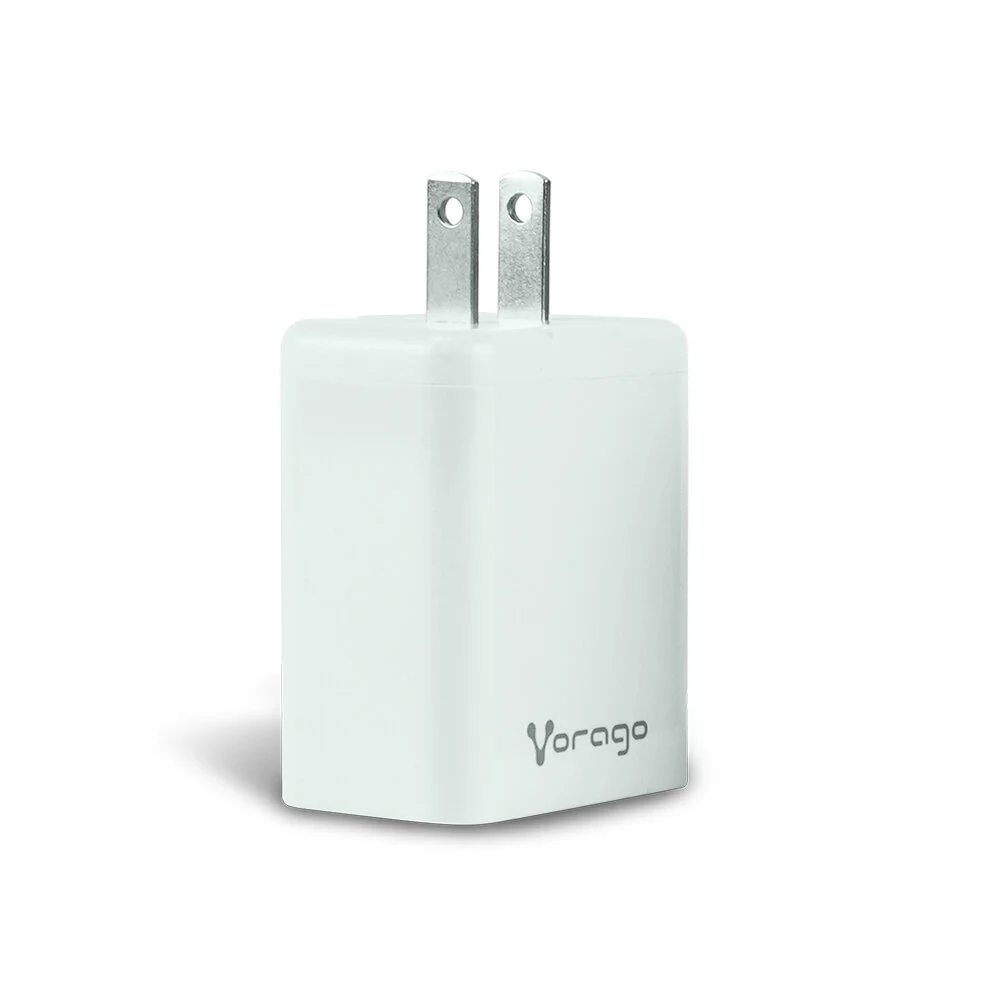 CARGADOR PARA PARED / VORAGO / CARGA RAPIDA / AU-350 / 20W / USB TIPO A Y C / BLANCO