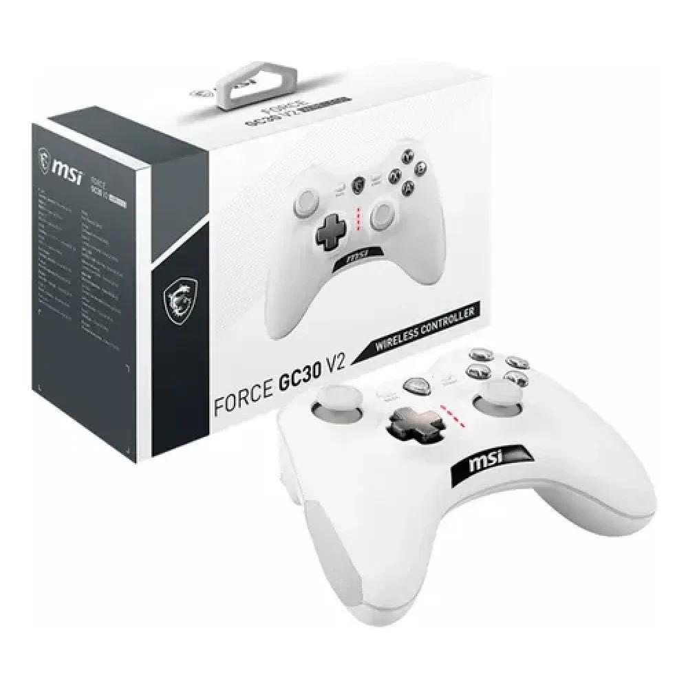 GAME PAD FORCE GC30 V2 WHITE MSI USB/WINDOWS/ANROID 4.1/VIBRACION 8 HORAS DE JUEGO