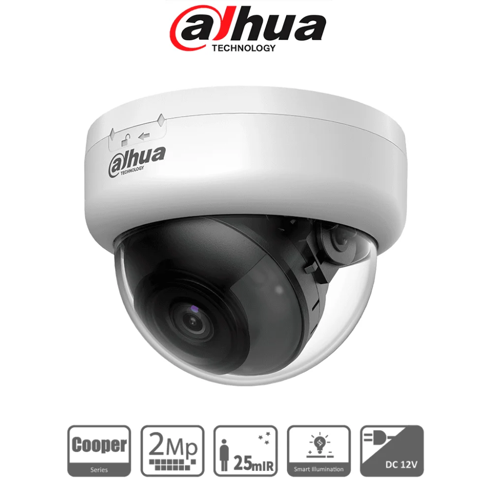 CÁMARA HDCVI DAHUA DH-HAC-D1A21N-U - CÁMARA DOMO HDCVI 1080P/ LENTE DE 2.8 MM/ IR INTELIGENTE DE HASTA 25 MTS/ WDR DIGITAL/ SOPORTA HDCVI  AND  AHD  AND  HDTVI  AND  CVBS/ POLICARBONATO