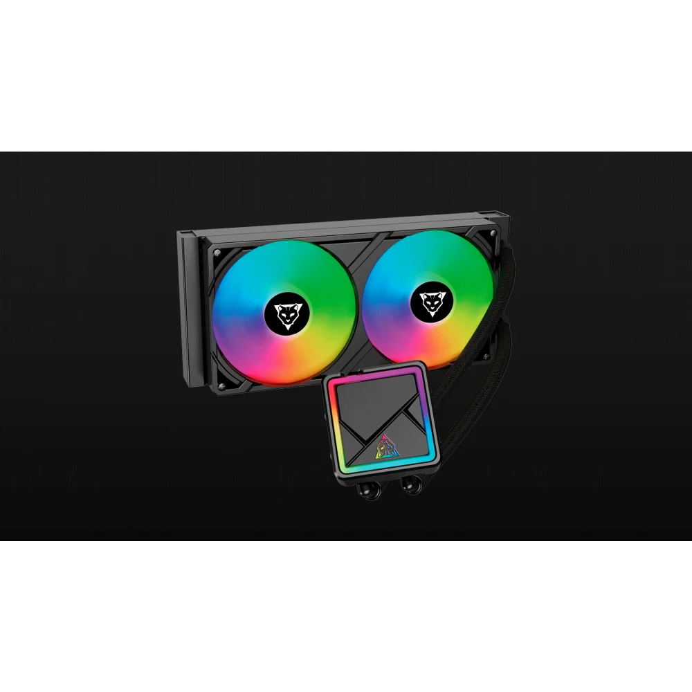 ENFRIAMIENTO LIQUIDO OCELOT GAMING OEL240-2N / 240MM / ARGB / 70 CFM / 1800 RPM / 32 DB / INTEL Y AMD / COLOR NEGRO