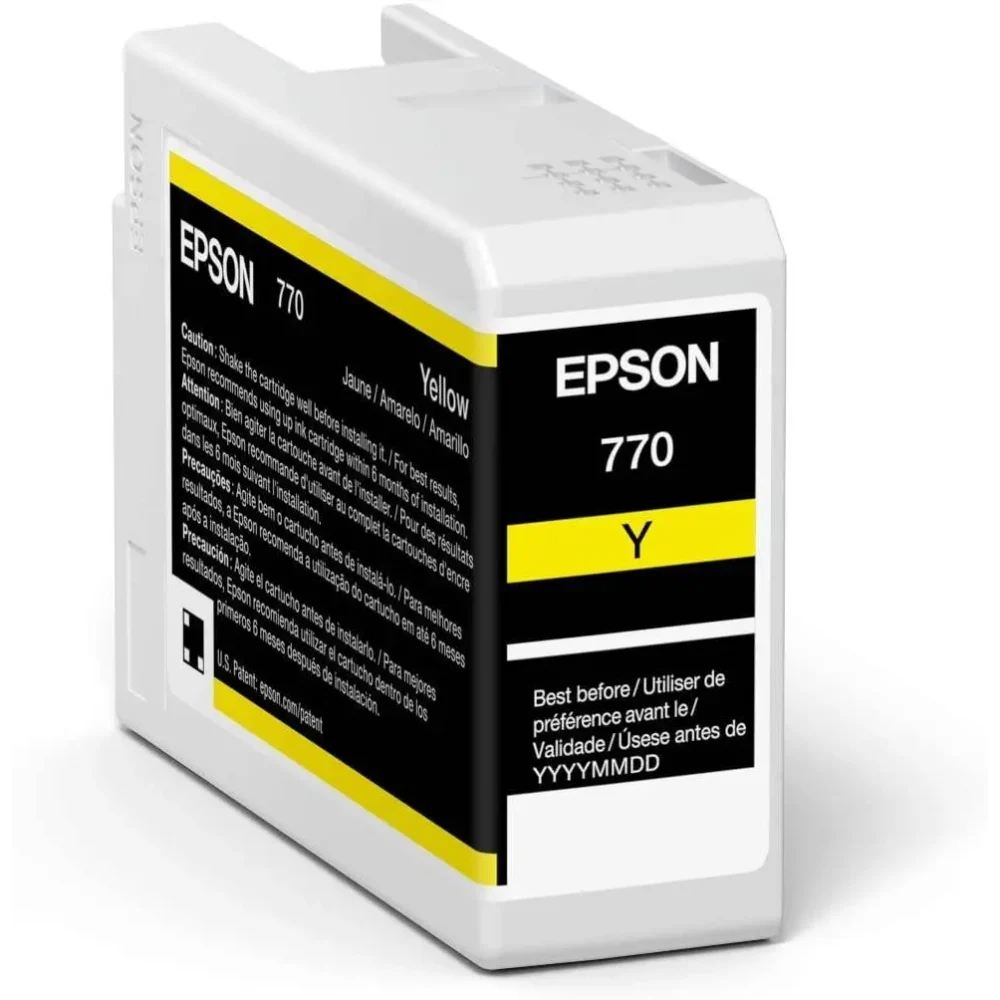 CARTUCHO EPSON MODELO T770 ULTRACHROME PRO 10 NEGRO MATE, PARA PLOTTER P700 (25ML)