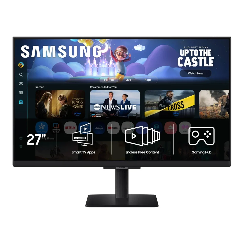 MONITOR LED SAMSUNG 27 PULGADAS /SMART MONITOR M5/ FHD (1920 X 1080)/ VA/ PLANO/ HDMI /BT/ WIFI/ 60 HZ/ NEGRO