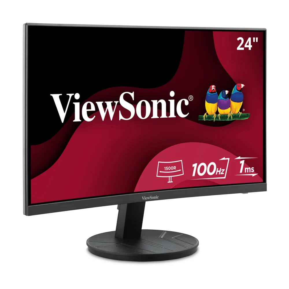 MONITOR LED VIEWSONIC CURVO 24 PULGADAS / FULL HD 1920X1080P / HDMI / DISPLAY PORT/ PANEL MVA/ CURVO 1500R / 100 HZ / 1 MS /BOCINAS INTEGRADAS/ 3 AÑOS DE GARANTIA