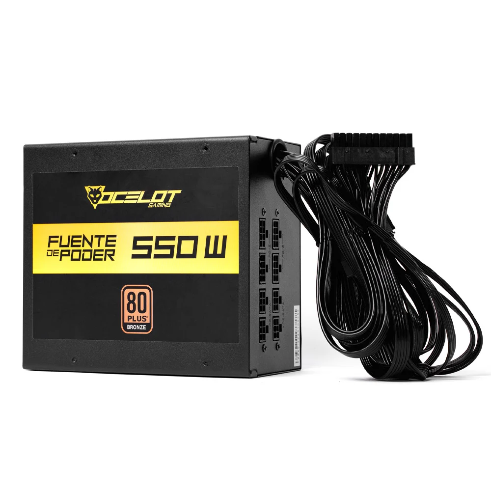 FUENTE DE PODER OCELOT GAMING OPS550 / ATX / 550W / MODULAR / 80 PLUS WHITE / COLOR NEGRO