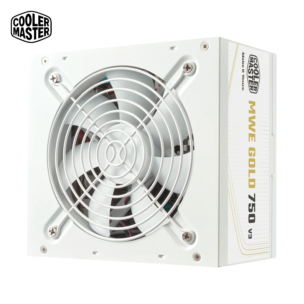 FUENTE DE PODER COOLER MASTER 750W / BLANCO / MWE V3 ATX 3.1 / 80PLUS GOLD CERTIFICADA / NO MODULAR / GAMER