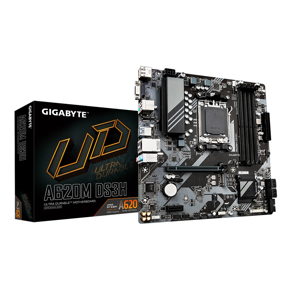 TARJETA MADRE GIGABYTE A620M DS3H / AMD SOCKET AM5 / DDR5 / DP / HDMI / MICRO ATX / GAMA BASICA