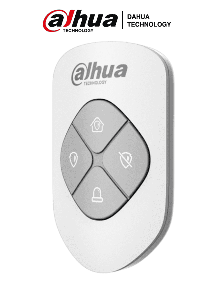 CONTROL REMOTO /  DAHUA /  DHI-ARA24-W2 /  TIPO LLAVERO DE 4 BOTONES / ARMADO - DESARMADO - EN CASA - EMERGENCIA / FUNCION DE SALTO DE FRECUENCIA / LED INDICADOR DE ESTADO COLOR ROJO O VERDE