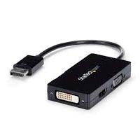 ADAPTADOR DE VIDEO DISPLAYPORT A VGA DVI O HDMI - CONVERTIDOR A / V 3 EN 1 PARA VIAJES - 1080P - 1920X1200 - STARTECH.COM MOD. DP2VGDVHD