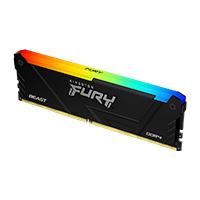 MEMORIA RAM KINGSTON FURY BEAST DDR4 BLACK 8GB 3200MHZ CL16 RGB (KF432C16BB2A / 8)