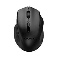 MOUSE INALMBRICO ERGONMICO CON TEXTURA QUARONI 5 SCROLL / RECEPTOR 2.4 GHZ / 800 - 2400 DPI / PTICO / 4 NIVELES / NEGRO