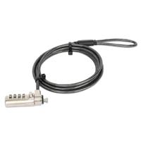 CANDADO LAPTOP NANO, MANHATTAN, 440493, COMBINACIÓN 1.8MTS GRIS