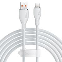 CABLE USB A TIPO C 6A BASEUS 2 MTS, 100W, COLOR BLANCO
