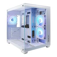 GABINETE OCELOT GAMING W-CUBE 2 / MID TOWER / ATX, M-ATX, ITX / PANEL LATERAL Y FRONTAL DE CRISTAL TEMPLADO / INCLUYE 3 VENTILADORES / ENFRIAMIENTO LIQUIDO HASTA 360MM / GPU HASTA 410MM / CO